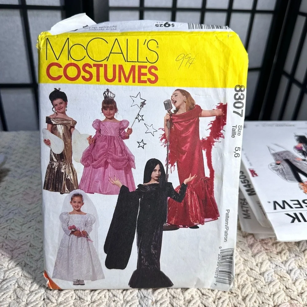 Princess Witch Angel Fairy 5-6 McCalls 8307 UNCUT Costume Sewing‎ Pattern
